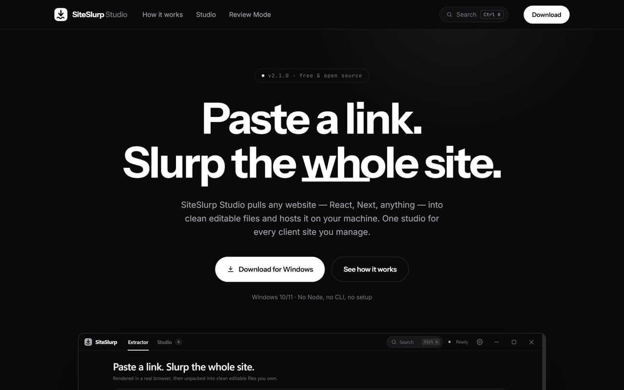 siteslurp.com: Paste a link. Slurp the whole site.